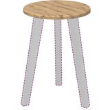 vidaXL Nepremična površina artisan hrast 30 x 30 x 1.5 cm | Shoptok.si