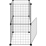  Kavez za ljubimce s 8 panela i vratima crni 35 x 35 cm čelični | Eponuda.com