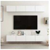  TV omarice 4 kosi bele 100x30x30 cm iverna plošča | Shoptok.si