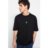 Trendyol T-Shirt - Black - Oversize Cene