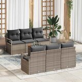  Sjedeća garnitura za vrt 7 kom. Siva poliratan | shoptok.hr