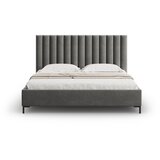 Mazzini Beds Sivi tapecirani bračni krevet s prostorom za odlaganje s podnicom 180x200 cm Casey – | shoptok.hr