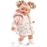 Llorens Llorens: Jokajoča lutka Roberte z dudo, roza obleki 33 cm | Shoptok.si
