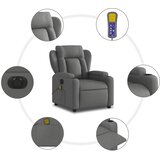  Električni masažni naslonjač od tkanine tamnosivi | shoptok.hr