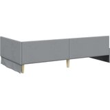  Kotni okvir postelje z matrico Drugo 2 pcs Svetlo siva blago, (5000121469) | Shoptok.si