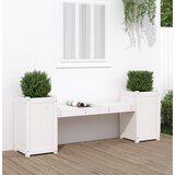 vidaXL Klop z visoko gredo bela 180x36x63 cm trdna borovina Cene