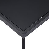  Blagovaonski stol crni 140 x 70 x 75 cm od kaljenog stakla | shoptok.hr