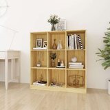 vidaXL knjižna omara za razdelitev prostora 104x33,5x110 cm borovina | Shoptok.si