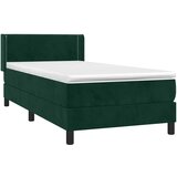 Box spring krevet s madracem tamnozeleni 80 x 200 cm baršunasti | shoptok.hr