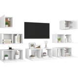  7-dijelni set TV ormarića bijeli od konstruiranog drva | shoptok.hr