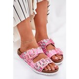 S. BARSKI Women's Slippers With Buckles And Glitter Pink S.Barski | shoptok.hr
