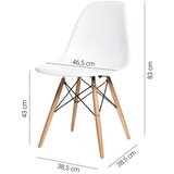 Trpezarijska stolica set 4 komada milano bela | ePonuda.com