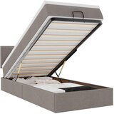  Otomanski okvir kreveta s madraca smeđesivi 90x190cm tkanine | shoptok.hr
