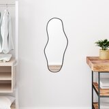 vidaXL Zidno ogledalo crna 70x30 cm ovalno | shoptok.hr