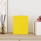  Papirnate vrećice 50 kom s ručkama žute 18x8x22 cm | Eponuda.com