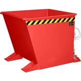 eurokraft pro Prekucni zaboj za ostružke, prostornina 0,3 m³, rdeče barve RAL 3000 | Shoptok.si