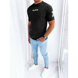 DStreet Black men's T-shirt with patches Cene