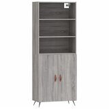 Maison Chic Visoka Komoda - Predalnik siva sonoma 69,5x34x180 cm inženirski les, (21722224) Cene