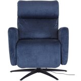 XXXL Tv-fotelj Riva, Temno Modra, Žamet, Relax Funkcija | Shoptok.si