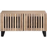 Furnova Klubska mizica bela 80x51x40 cm trden mangov les, (21915237) | Shoptok.si