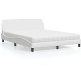  Krevet s madracem Dover bijeli 160x200 cm od umjetne kože | shoptok.hr