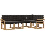  Set vanjskih sofa 5 kom. Čvrsto drvo akacije i Textilene | Shoptok.si