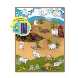 ROLLMATZ Podloga za igranje Dinosaurus + 6 flomastera 90 x 120cm Cene