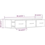  Zidni ormarić dimljeni hrast 88x26x18,5 cm konstruirano drvo | shoptok.hr