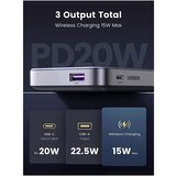 Ugreen Prenosna baterija (powerbank) s stojalom, 10.000 mAh, brezžično polnjenje | Shoptok.si