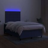  Box spring postelja z vzmetnico LED modra 120x190 cm blago | Shoptok.si