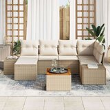  Set za vrtne sofe s jastučićima u bež poli rattan akaciji | shoptok.hr