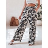 DStreet Spodnie damskie wide leg w kwiaty LOVEGARDEN czarne | Shoptok.si