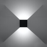 Nice Lamps Črna LED stenska svetilka Pinio – | Shoptok.si