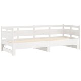  Dnevni ležaj na izvlačenje bijeli 2x(90x200)cm masivna borovina | shoptok.hr