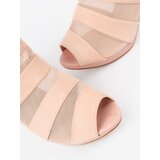 Shelvt Light pink openwork stiletto sandals | ePonuda.com