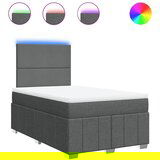 Maison Chic Box spring postelja - Vzmetna postelja z vzmetnico temno siva 120x190 cm blago SL11107, (21902618) | Shoptok.si