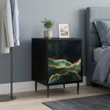  Noćni ormar WIJHE Crni hrast 36 x 33 x 51 cm Konstruirano drvo | shoptok.hr