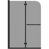  Ograda za tuš Crna 120 x 140 cm ESG staklo i aluminij | shoptok.hr
