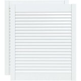  Vrata z letvicami 2 kosa trdna borovina bela 69x59,4 cm, (20823742) | Shoptok.si