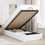  Otomanski okvir kreveta s madracem bijela 90x190cm umjetna koža | shoptok.hr