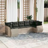 vidaXL 7-dijelni set vrtnih sofa svjetlosivi od poliratana | shoptok.hr