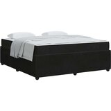  Posteljni okvir z vzmetnico z vzmetnico Črna 180 x 200 cm Žamet | Shoptok.si