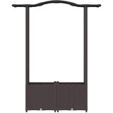  Povišeni krevet s mrežom i krovom Smeđa 125 x 40 x 138 cm PP | shoptok.hr