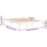  Za krevet od masivne borovine bijeli 140 x 190 cm | shoptok.hr