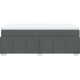 vidaXL Box spring postelja z vzmetnico temno siva 120x190 cm blago | Shoptok.si