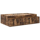  okvir za posteljo z omarico Prekajen hrast 100x200 cm, (22103213) | Shoptok.si