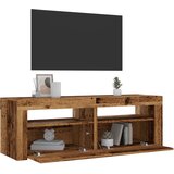 vidaXL TV omarica z LED starinski les 120x35x40 cm inženirski les Cene