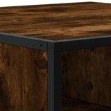 vidaXL Klubska mizica dimljeni hrast 100x100x30 cm inž. les in kovina | Shoptok.si