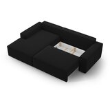 Micadoni Črna raztegljiva kotna sedežna garnitura iz tkanine bouclé (levi kot) Jodie – Home | Shoptok.si
