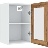 vidaXL Steklena viseča omarica artisan hrast 40x31x60 cm inežnir. les | Shoptok.si
